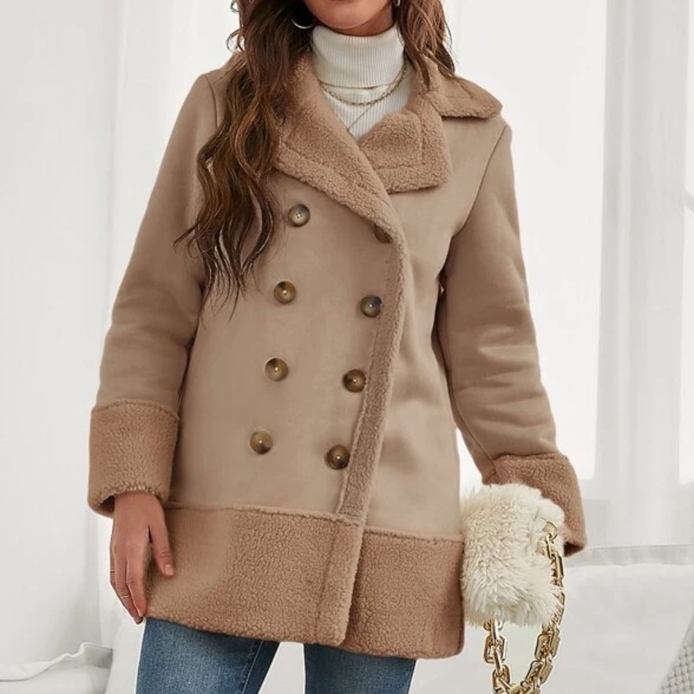 Cozy Teddy Button up Oversized Jacket Coat - Picture 4 of 6